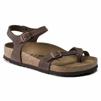 Sandále Birkenstock Taormina Oiled Kozene Damske Káva | SK 184AHK
